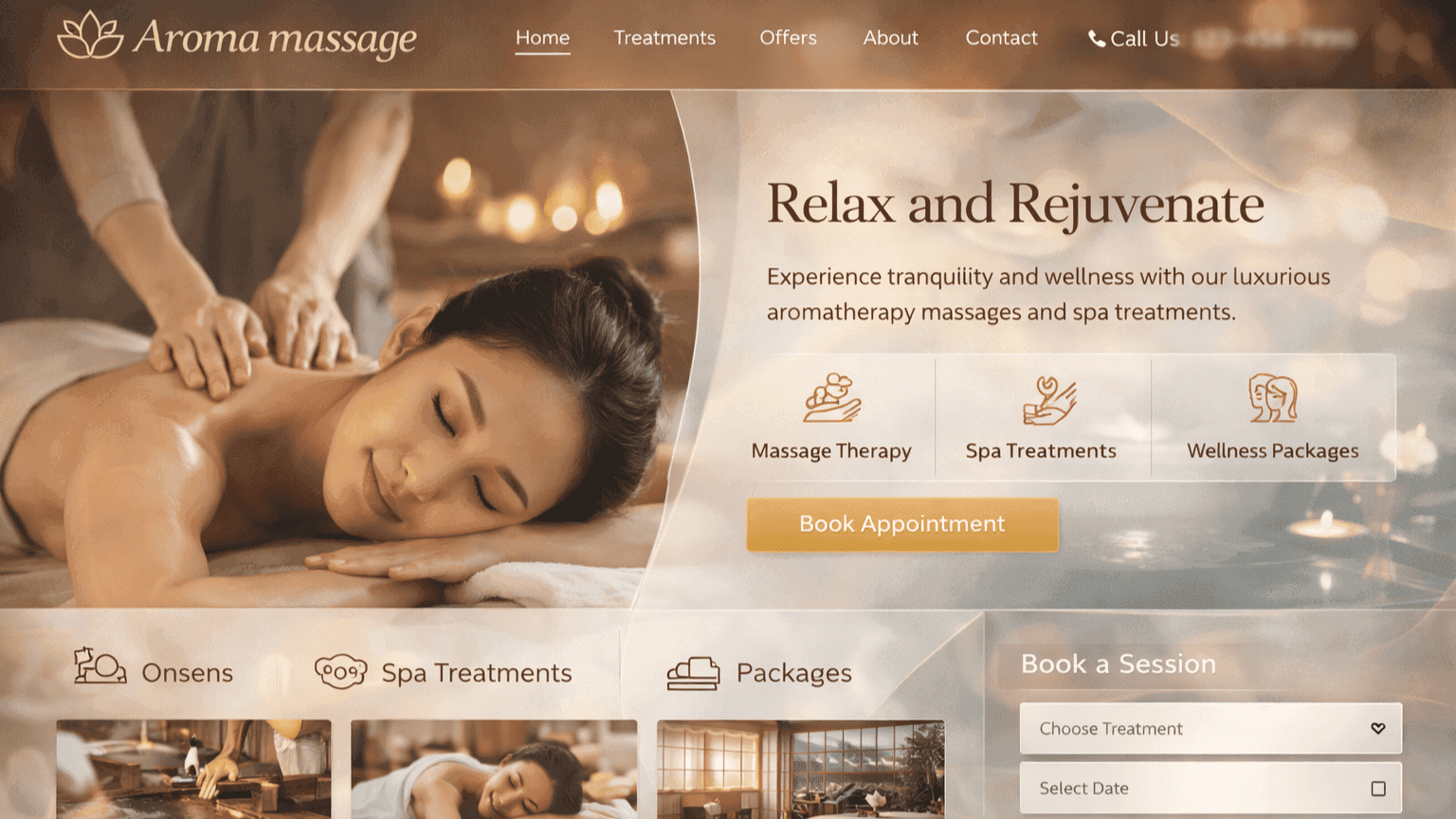 Aroma massage project cover