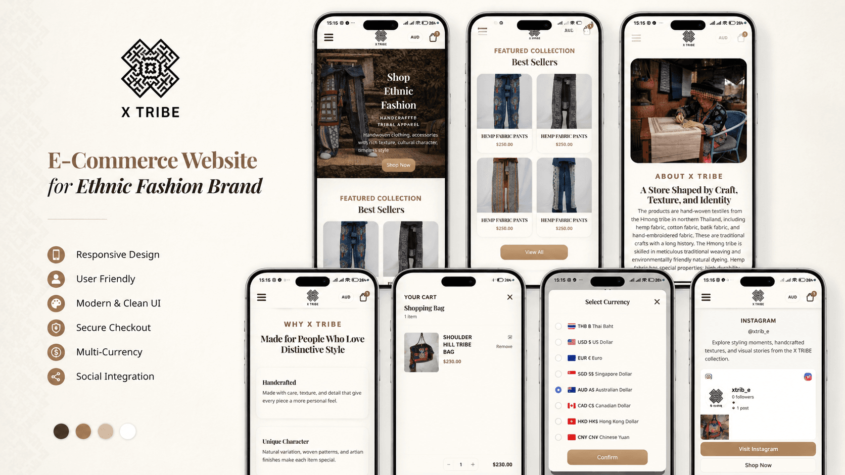 X TRIBE e-commerce website project cover